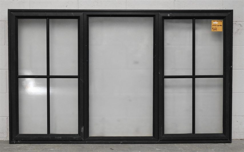 Colonial Style Black Aluminium Double Awning Window