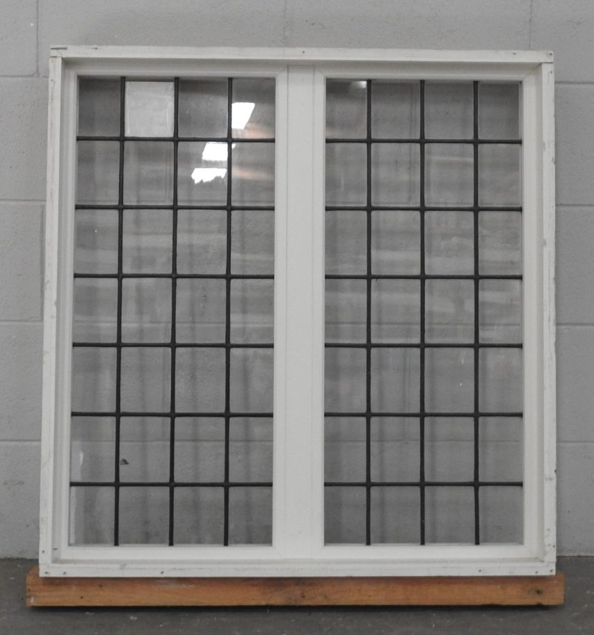 Vintage Style Wooden Leadlight 56 Pane Fixed Window