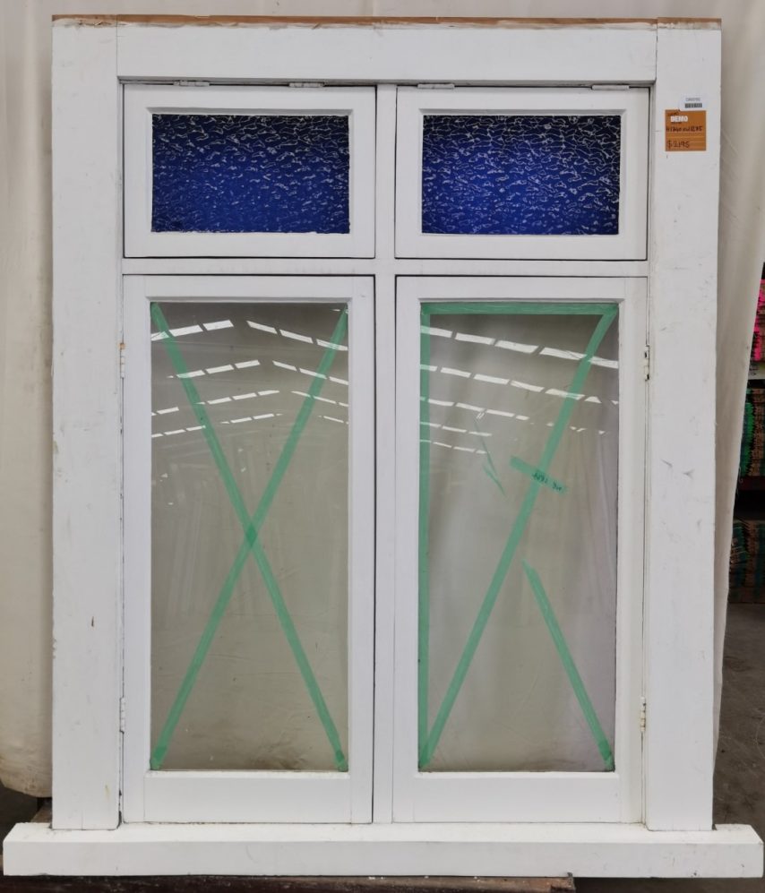 wooden twin casement window