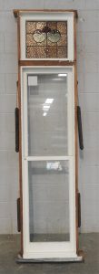 Slim Villa Wooden Double-Hung Window with Toplight