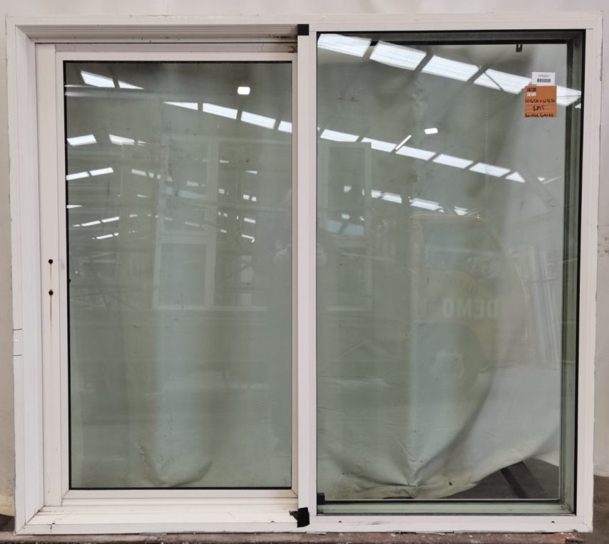 Cream aluminium double glazed single sliding window