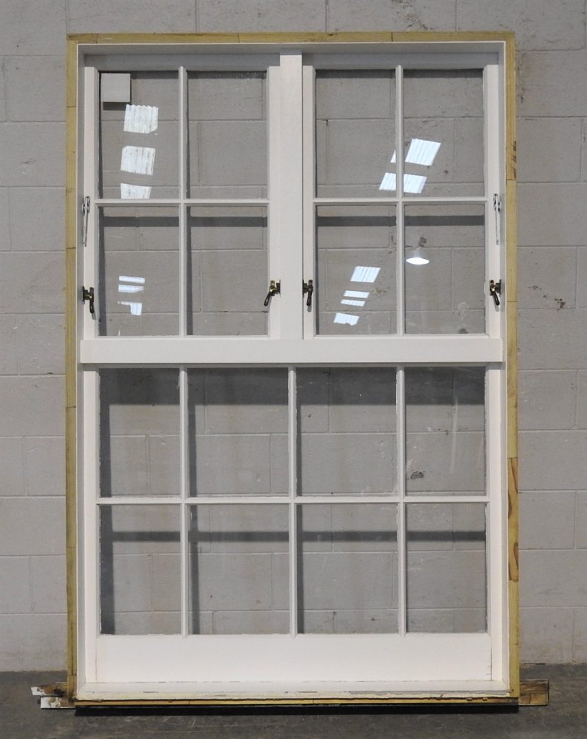Colonial Style Wooden Double Awning Portrait Window