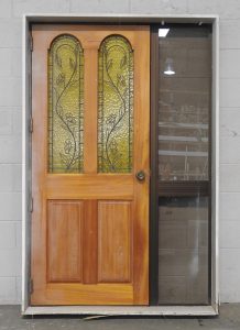 Bronze Ali' Frame with Wooden 4 Panel Entrance Door