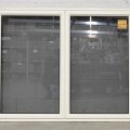 Off White Aluminium Casement Window With Tinted Glass