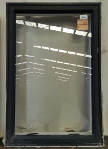 Slate blue aluminium single awning window