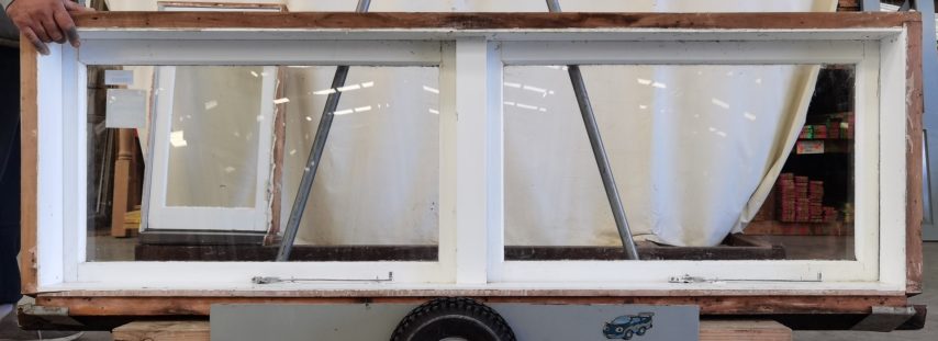 Wooden twin awning window