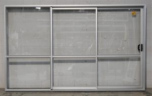 Silver Aluminium Stacker Sliding Door - Opens Right to Left