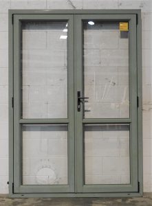 Mist Green Aluminium French Doors