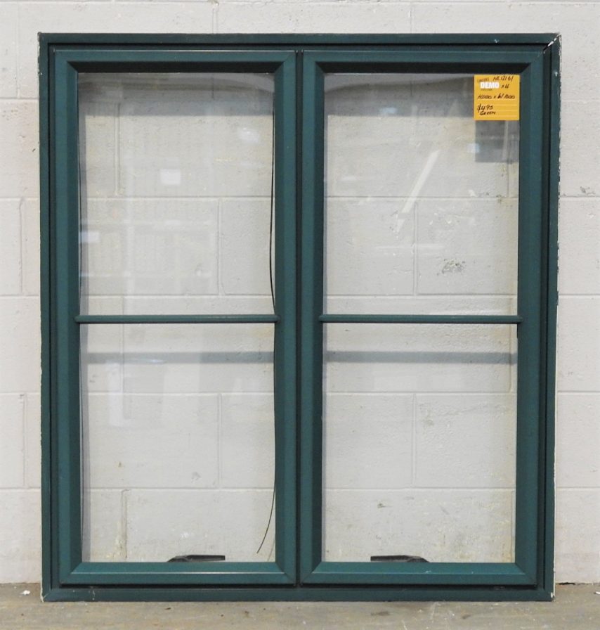 Green Aluminium Casement Window