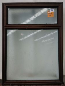 Mid bronze Aluminium single awning window