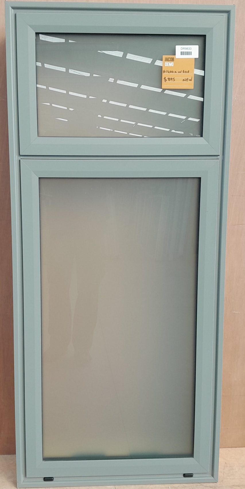 New double glazed Grey aluminium twin awning window