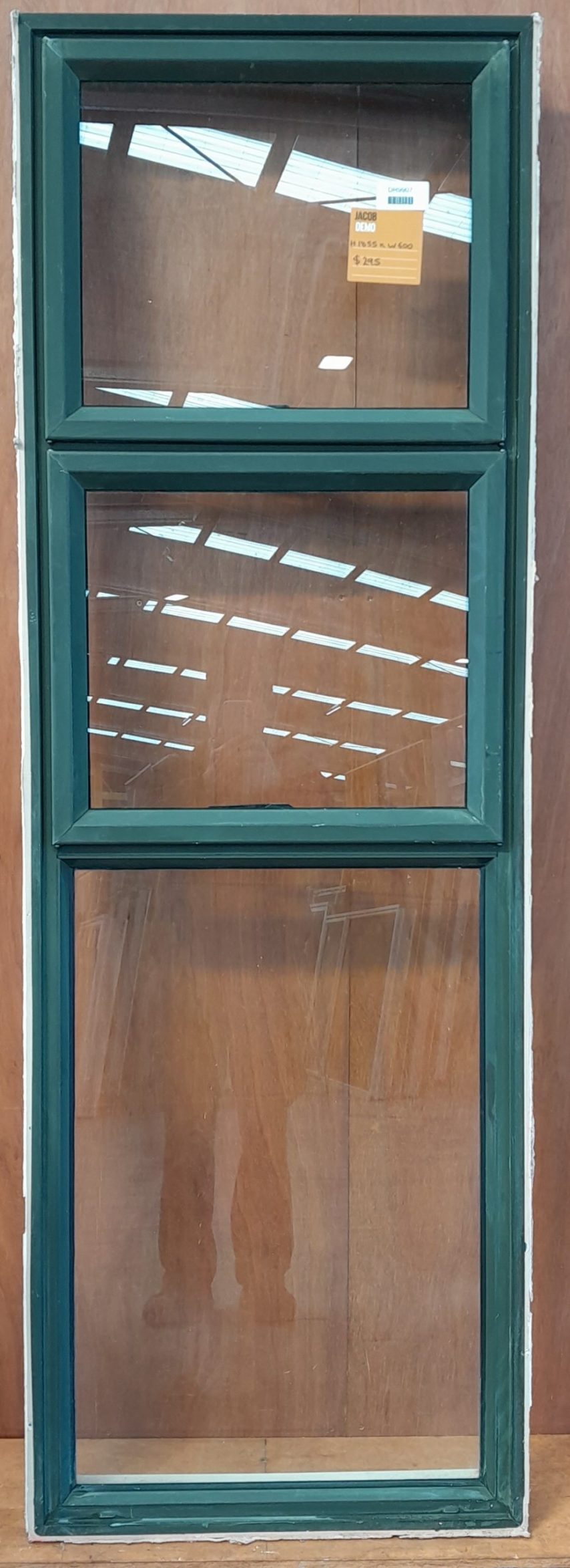 Karaka green aluminium twin awning window