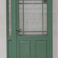 Villa Style Green Aluminium Door with Sidelight