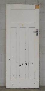 Wooden Bungalow Interior 3 Panel Door - Unhung