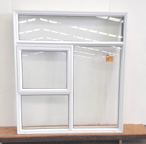 White aluminium single awning window