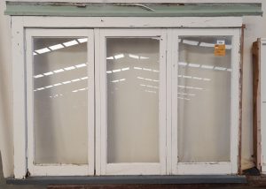 Wooden triple casement window