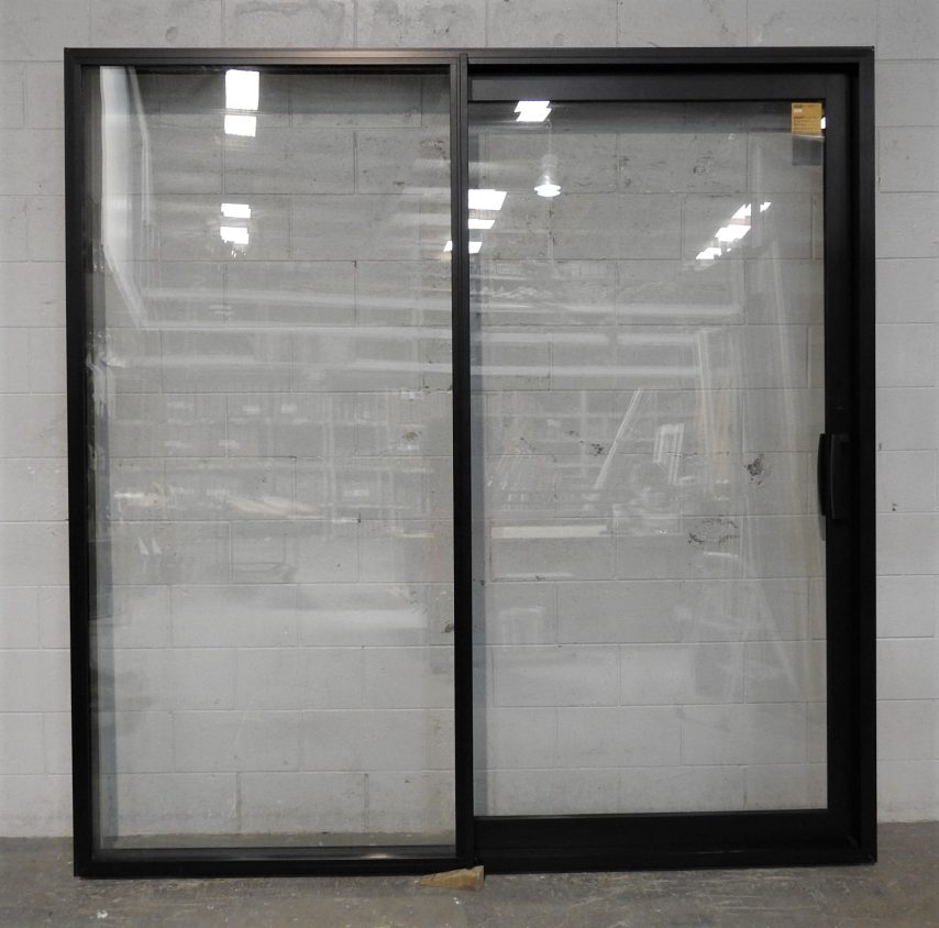 Black Aluminium Sliding Door - Double Glazed - New