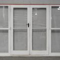 Wooden French Doors with Awning Window Sidelights
