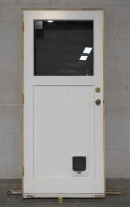 Wooden Exterior TG&V Door Hung in Frame