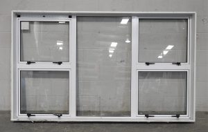 White Aluminium Awning Window - Four Opening Sashes