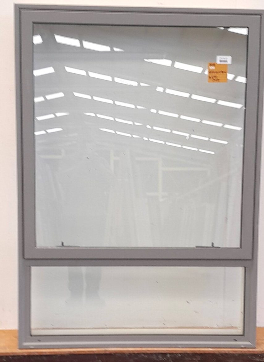 Silver pearl double glazed aluminium window