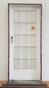 Wooden 15 Light Bungalow Entry Door ? Hung in Frame/Jamb with Sill