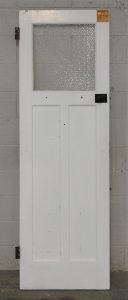 Narrow Wooden Bungalow 2 Panel WC Door with Glass