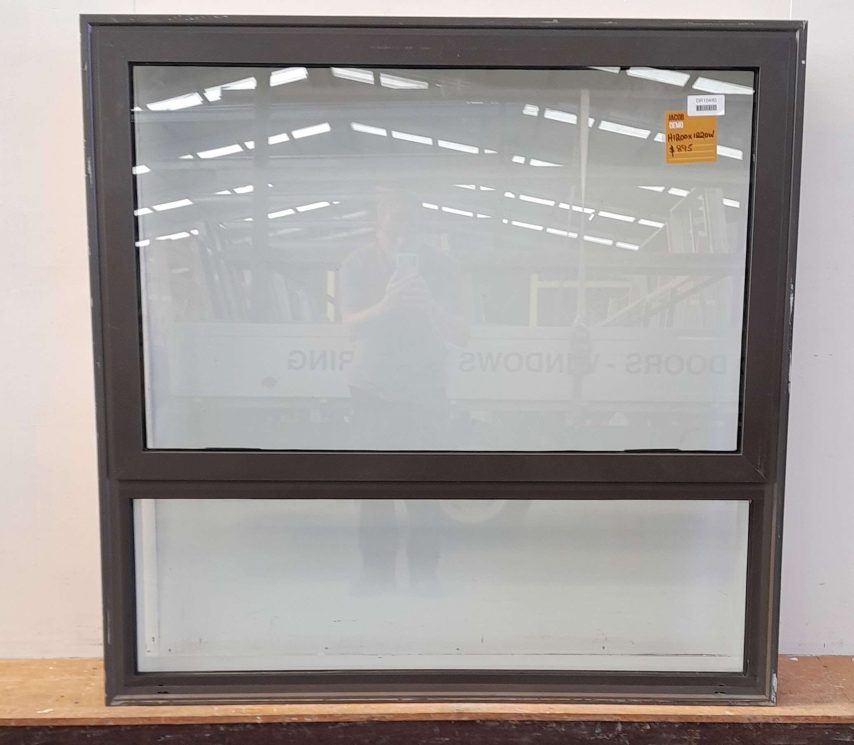 Dark bronze aluminium awning window