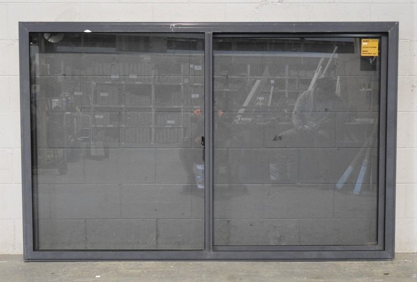 Denim Blue Aluminium Sliding Window - Opens Right To Left