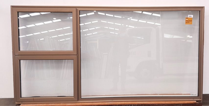 Light Bronze aluminium Double glazed twin awning window