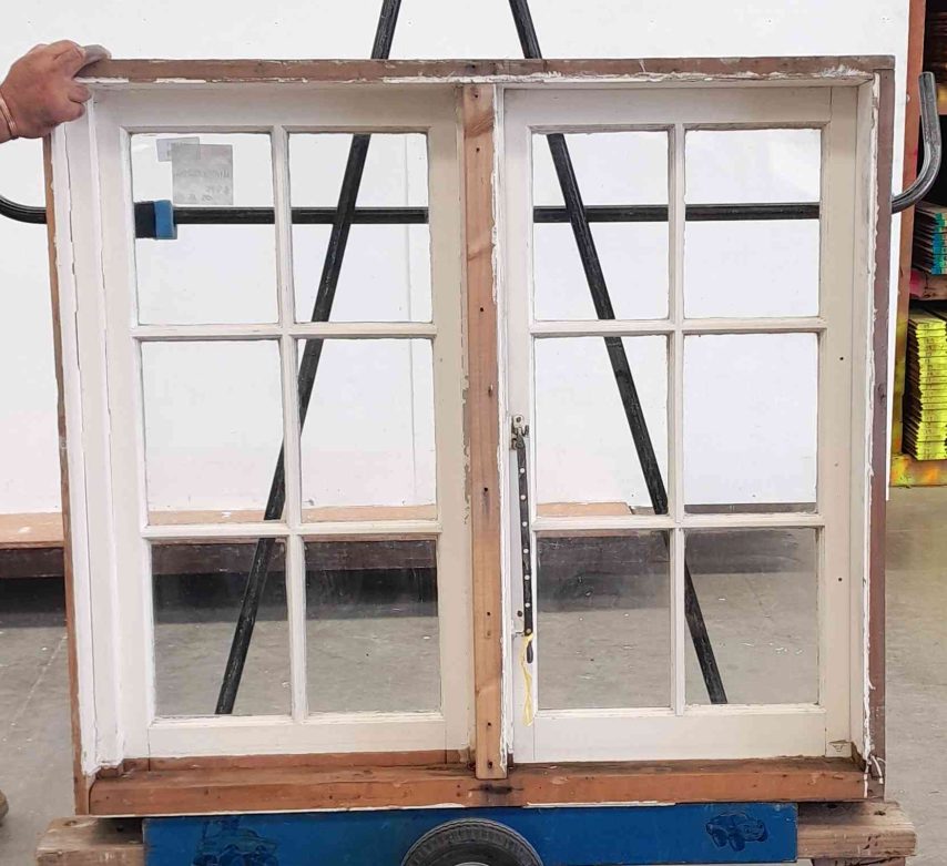 Wooden colonial twin casement window