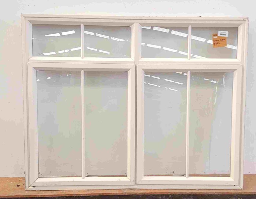 Cream aluminium twin awning window