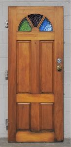 Wooden Villa style 4 panel entry Door with fanlight - unhung