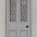 Wooden Villa 4 Panel Entry Door With Leadlight Upper Panels