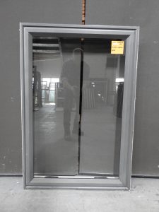 Grey Aluminium Single Awning Portrait Window