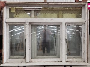 wooden twin casement window