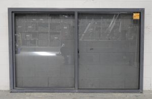 Denim Blue Aluminium Sliding Window - Opens Right To Left