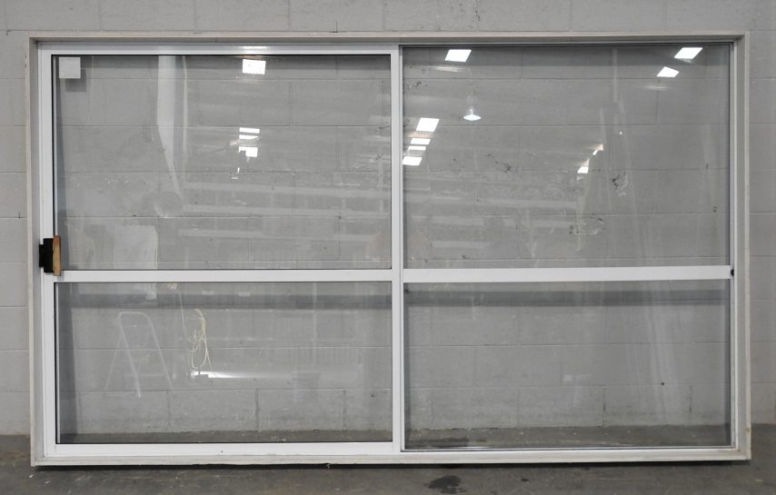 Low Height White Aluminium Sliding Door Opens Right To Left