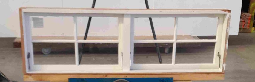 Wooden colonial twin awning window