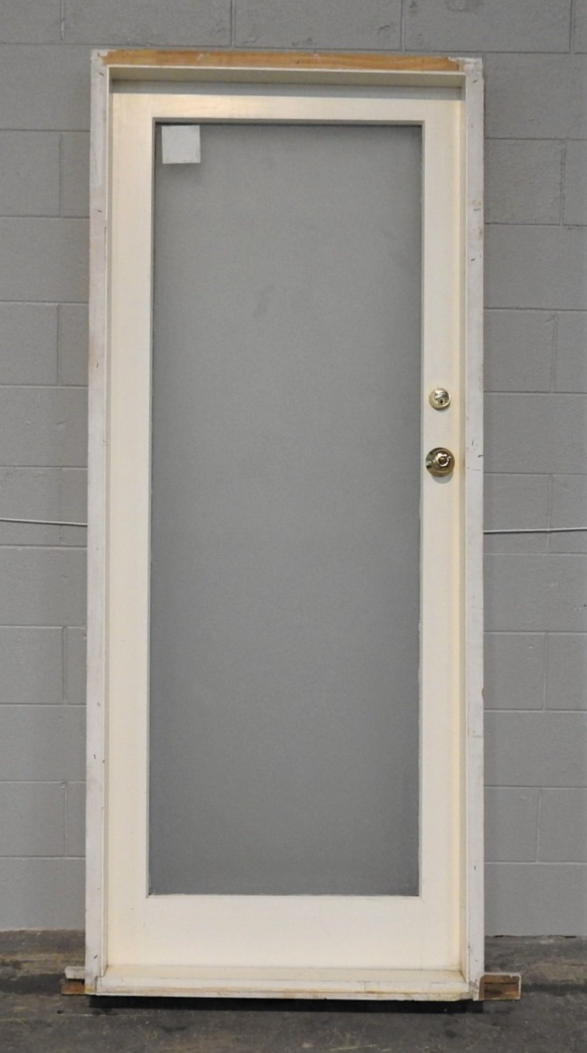 Wooden Exterior Door with Obscure Glass - Hung