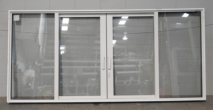 Off White Aluminium Double Sliding Window - Double Glazed