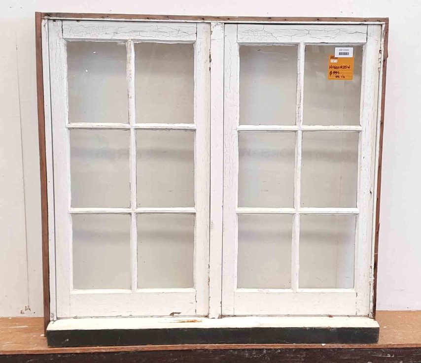 Wooden colonial twin casement window