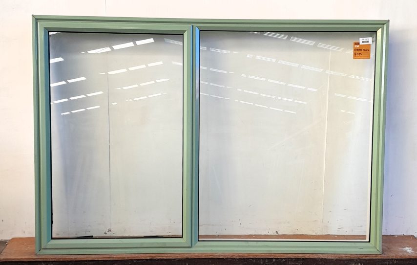 Mist green aluminium awning window