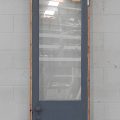 Tall Narrow Wooden Villa Entry Door with Toplight