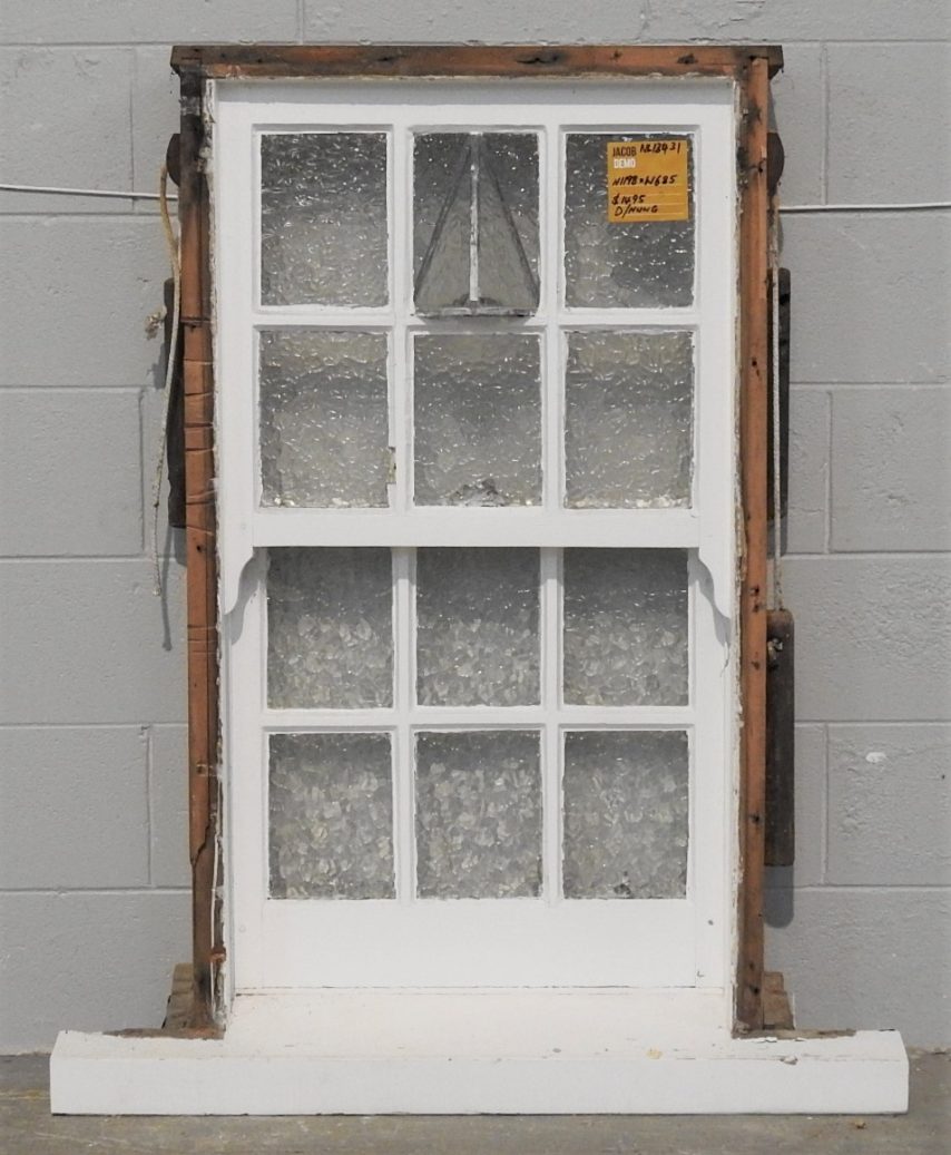 Vintage Colonial Wooden Double-Hung Window