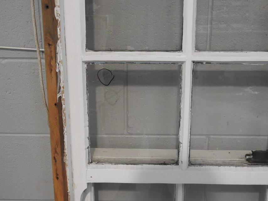 Vintage Colonial Wooden Double-Hung Window