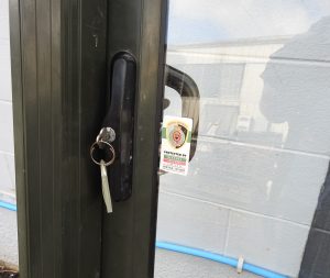 Large Karaka green Aluminium stacker sliding door