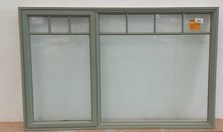 Mist green aluminium single awning Window