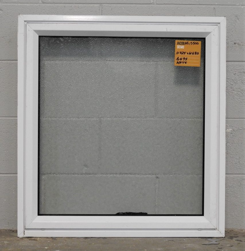 White Aluminium Awning Window With Obscure Glass