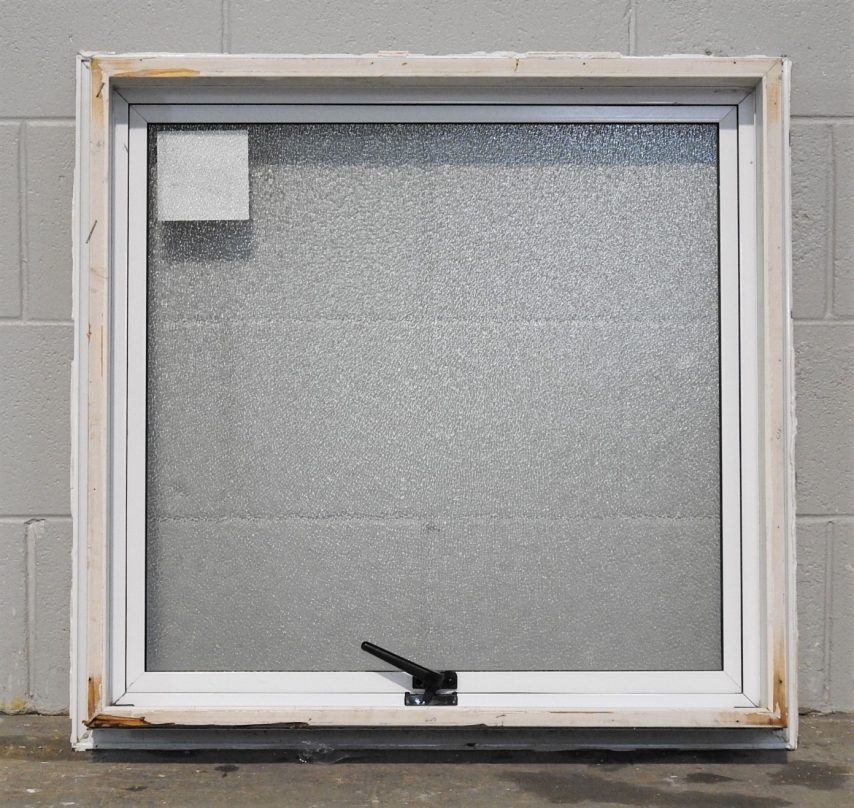 White Aluminium Awning Window With Obscure Glass